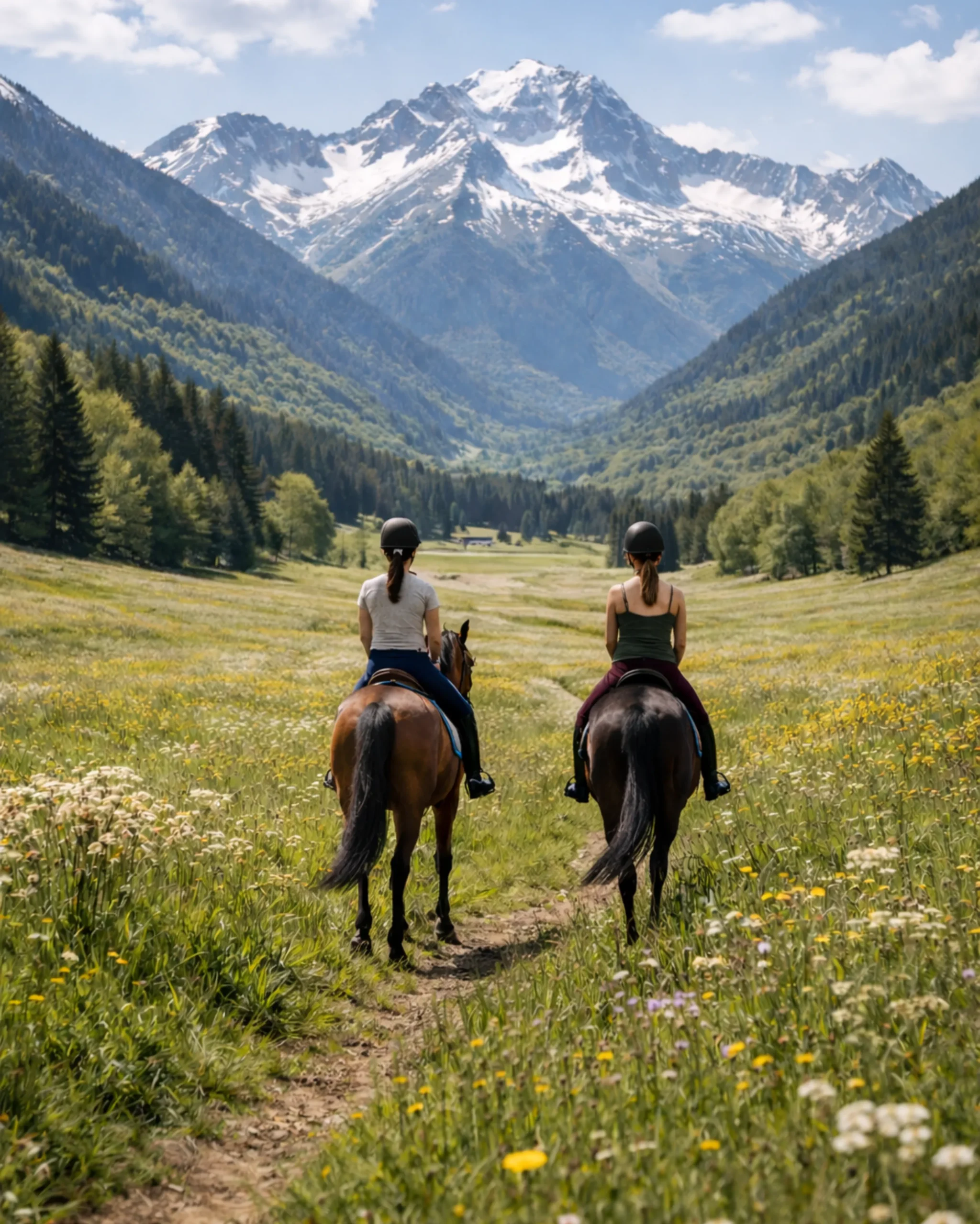 Balade à cheval dans la valée du Mont Blanc