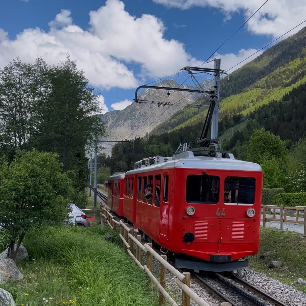 Petit train rouge de Chamoix